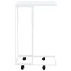 Mesa Auxiliar | Mesita Auxiliar | Mesa De Café Con Ruedas Contrachapado Blanco 40x30x63,5 Cm Cfw771141