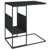 Mesa Auxiliar | Mesita Auxiliar | Mesa De Café De Madera Contrachapada Negra 55x36x59,5 Cm Cfw771209