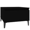 Mesa Auxiliar | Mesita Auxiliar | Mesa De Café De Madera Contrachapada Negro 50x46x35 Cm Cfw771223