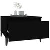 Mesa Auxiliar | Mesita Auxiliar | Mesa De Café De Madera Contrachapada Negro 50x46x35 Cm Cfw771223