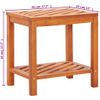 Mesa Auxiliar | Mesita Auxiliar | Mesa De Café De Madera Maciza Acacia 45x33x45 Cm Cfw771245