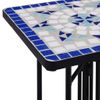 Mesa Auxiliar | Mesita Auxiliar | Mesa De Café De Mosaico Cerámica Azul Y Blanco Cfw771272