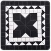 Mesa Auxiliar | Mesita Auxiliar | Mesa De Café De Mosaico Cerámica Negro Y Blanco Cfw771273