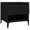 Mesa Auxiliar | Mesita Auxiliar | Mesa De Café Madera Contrachapada Negro 50x46x50 Cm Cfw771324