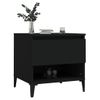 Mesa Auxiliar | Mesita Auxiliar | Mesa De Café Madera Contrachapada Negro 50x46x50 Cm Cfw771324