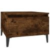 Mesa Auxiliar | Mesita Auxiliar | Mesa De Café Madera Contrachapada Roble Ahumado 50x46x35 Cm Cfw771339