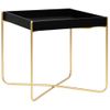 Mesa Auxiliar | Mesita Auxiliar | Mesa De Café Negra Y Dorada Mdf 38x38x38,5 Cm Cfw771380