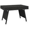 Mesa Auxiliar | Mesita Auxiliar | Mesa De Café Plegable Ratán Sintético Negro 60x40x38 Cm Cfw771385