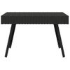 Mesa Auxiliar | Mesita Auxiliar | Mesa De Café Plegable Ratán Sintético Negro 60x40x38 Cm Cfw771385