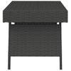 Mesa Auxiliar | Mesita Auxiliar | Mesa De Café Plegable Ratán Sintético Negro 60x40x38 Cm Cfw771385