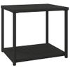 Mesa Auxiliar | Mesita Auxiliar | Mesa De Café Ratán Sintético Negro 55x45x49 Cm Cfw771389