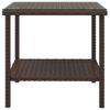 Mesa Auxiliar | Mesita Auxiliar | Mesa De Café Vidrio Templado Ratán Sintético Marrón 45x45x45cm Cfw771396