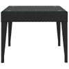 Mesa Auxiliar | Mesita Auxiliar | Mesa De Café Vidrio Templado Ratán Sintético Negro 50x50x38 Cm Cfw771400