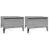 2 Uds Mesas Auxiliares | Mesita Auxiliar | Mesa De Café Contrachapada Gris Sonoma 50x46x35 Cm Cfw775688