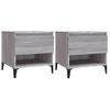 2 Uds Mesas Auxiliares | Mesita Auxiliar | Mesa De Café Contrachapada Gris Sonoma 50x46x50 Cm Cfw775690