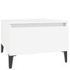 2 Uds Mesas Auxiliares | Mesita Auxiliar | Mesa De Café Madera Contrachapada Blanco 50x46x35 Cm Cfw775704