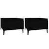 2 Uds Mesas Auxiliares | Mesita Auxiliar | Mesa De Café Madera Contrachapada Negro 50x46x35 Cm Cfw775710