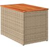 2 Uds Mesas Auxiliares | Mesita Auxiliar | Mesa De Café De Jardín Ratán Madera Beige 55x34x37cm Cfw775733