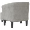 Sillón De Salón | Silla | Sillón Con Taburete Terciopelo Gris Clarocfw791643