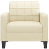 Sillón De Salón | Silla | Sillón Cuero Sintético Crema 60 Cmcfw791659