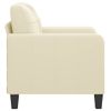 Sillón De Salón | Silla | Sillón Cuero Sintético Crema 60 Cmcfw791659