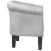 Sillón De Salón | Silla | Sillón De Cuero Sintético Plateadocfw791703