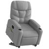 Sillón De Masaje | Sillón De Salón | Silla Eléctrico Reclinable Elevable Tela Gris Clarocfw791738