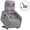 Sillón De Masaje | Sillón De Salón | Silla Eléctrico Reclinable Elevable Tela Gris Clarocfw791739