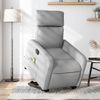 Sillón De Masaje | Sillón De Salón | Silla Eléctrico Reclinable Elevable Tela Gris Clarocfw791740