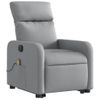 Sillón De Masaje | Sillón De Salón | Silla Eléctrico Reclinable Elevable Tela Gris Clarocfw791740