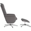 Sillón De Masaje | Sillón De Salón | Silla Reclinable Con Reposapiés Cuero Sintético Griscfw791821