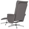 Sillón De Masaje | Sillón De Salón | Silla Reclinable Con Reposapiés Cuero Sintético Griscfw791821