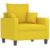 Sillón De Salón | Silla | Sillón De Tela Amarillo Claro 60 Cmcfw792100