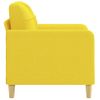 Sillón De Salón | Silla | Sillón De Tela Amarillo Claro 60 Cmcfw792101