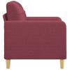 Sillón De Salón | Silla | Sillón De Tela Rojo Tinto 60 Cmcfw792154