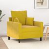 Sillón De Salón | Silla | Sillón De Terciopelo Amarillo 60 Cmcfw792164