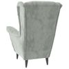 Sillón De Salón | Silla | Sillón De Terciopelo Gris Clarocfw792182