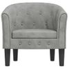 Sillón De Salón | Silla | Sillón De Terciopelo Gris Clarocfw792183