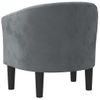 Sillón De Salón | Silla | Sillón De Terciopelo Gris Oscurocfw792195