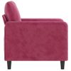 Sillón De Salón | Silla | Sillón De Terciopelo Rojo Tinto 60 Cmcfw792222