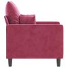 Sillón De Salón | Silla | Sillón De Terciopelo Rojo Tinto 60 Cmcfw792223