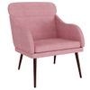 Sillón De Salón | Silla | Sillón De Terciopelo Rosa 63x76x80 Cmcfw792228