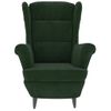 Sillón De Salón | Silla | Sillón De Terciopelo Verde Oscurocfw792232