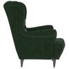 Sillón De Salón | Silla | Sillón De Terciopelo Verde Oscurocfw792232