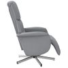 Sillón De Salón | Silla | Sillón Reclinable Con Reposapiés Tela Gris Clarocfw792336