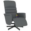 Sillón Reclinable De Masaje | Sillón De Salón | Silla Con Reposapiés Cuero Sintético Griscfw792394