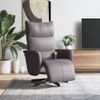 Sillón Reclinable De Masaje | Sillón De Salón | Silla Con Reposapiés Cuero Sintético Griscfw792397