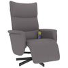 Sillón Reclinable De Masaje | Sillón De Salón | Silla Con Reposapiés Cuero Sintético Griscfw792397