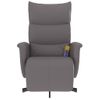 Sillón Reclinable De Masaje | Sillón De Salón | Silla Con Reposapiés Cuero Sintético Griscfw792397