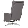 Sillón Reclinable De Masaje | Sillón De Salón | Silla Con Reposapiés Cuero Sintético Griscfw792398